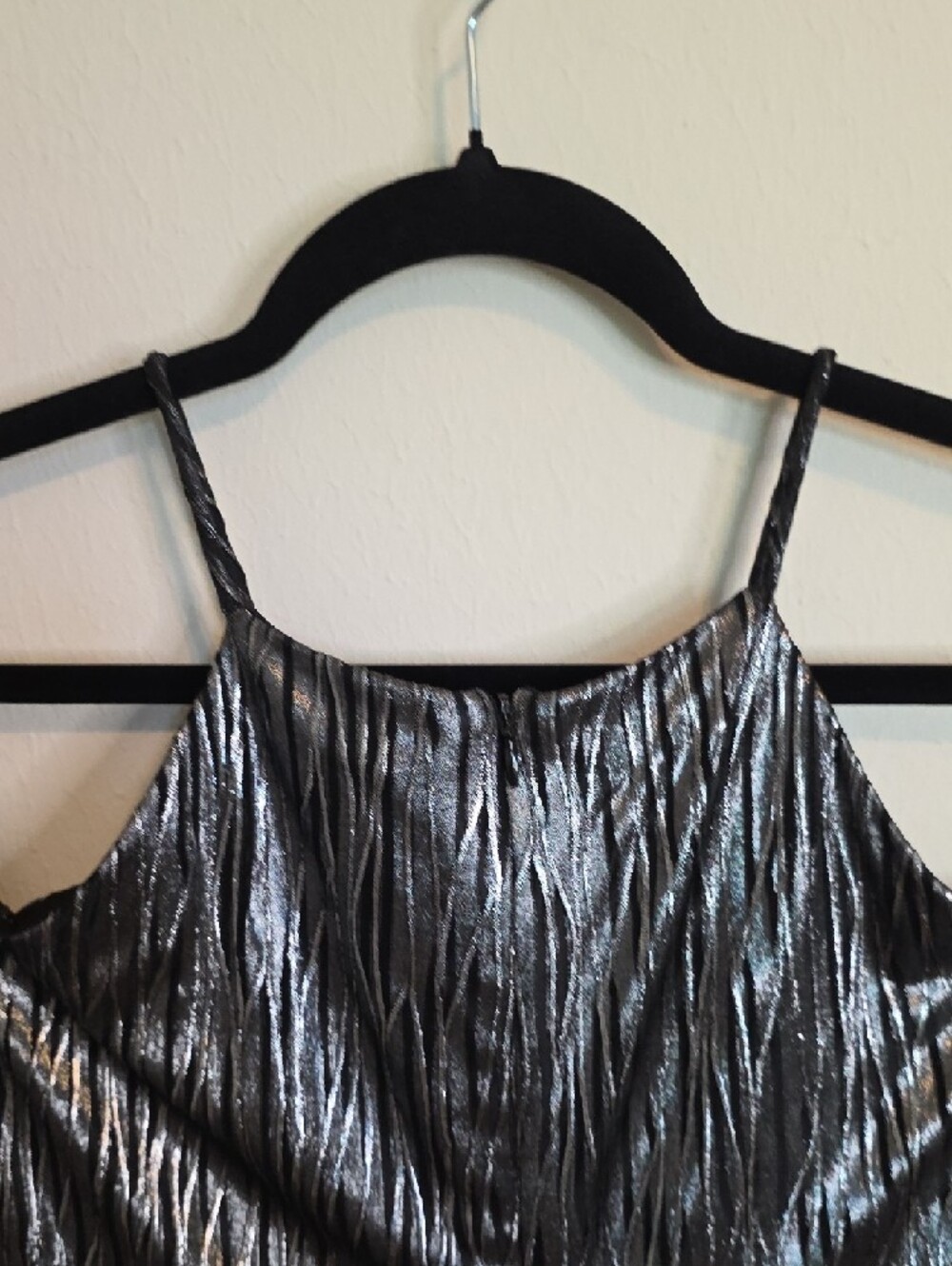 R&M Richards Black Silver Metallic Midi Dress - Picture 6 of 7